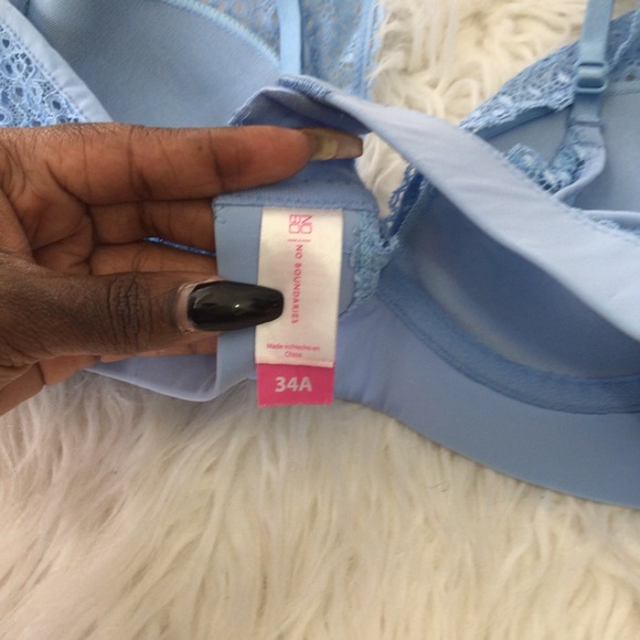 Blue Lace Bra - Picture 2 of 4